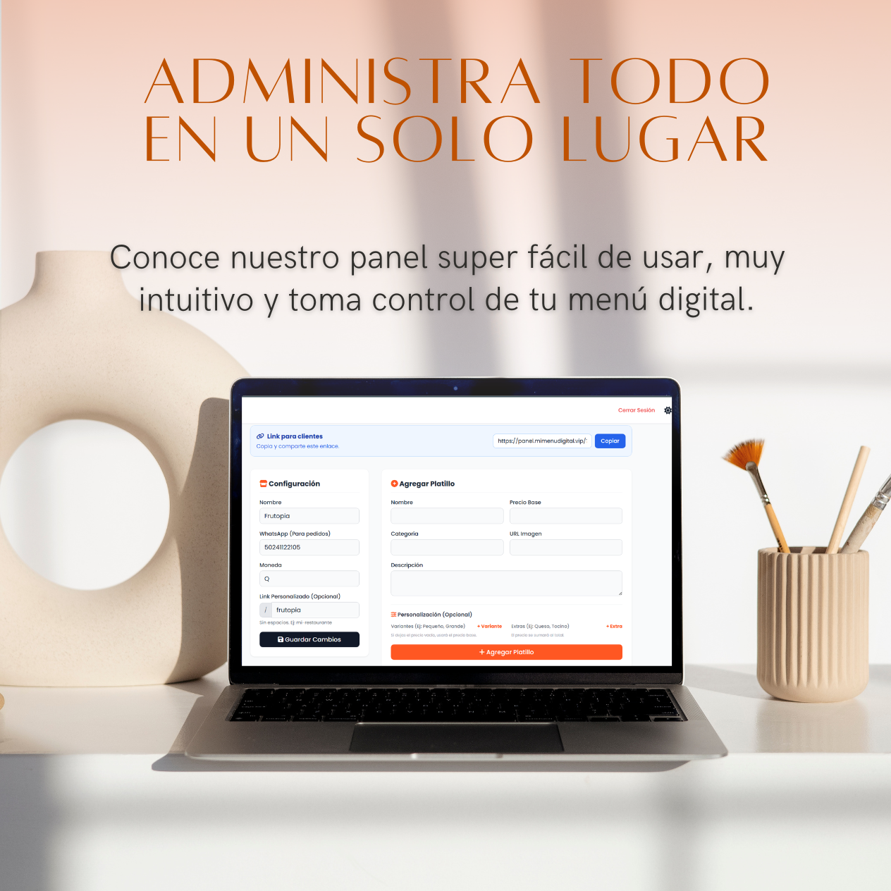 Panel de administración